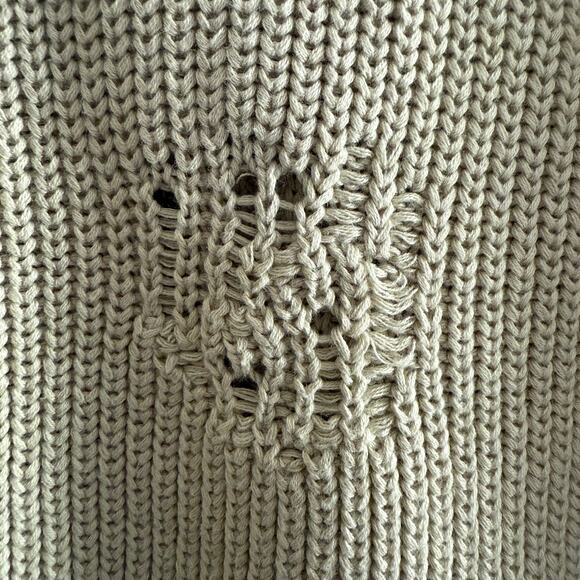 SER.O.YA | Sage Green Devin Distressed Sweater Dress Mini Chest Flap Pocket | XS - Picture 7 of 8